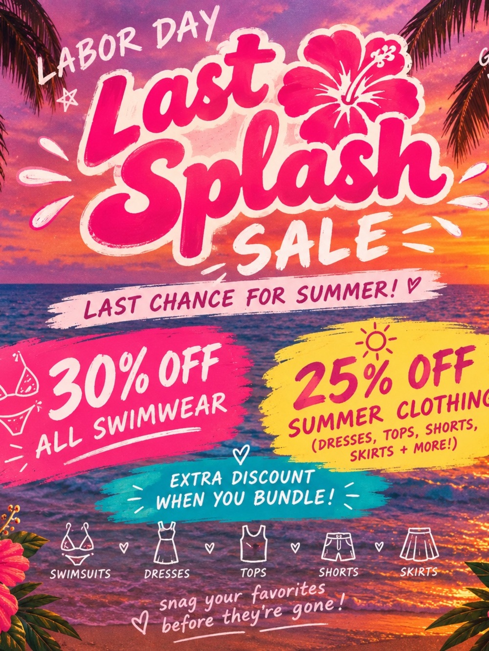 Last Splash Sale Summer Clearance